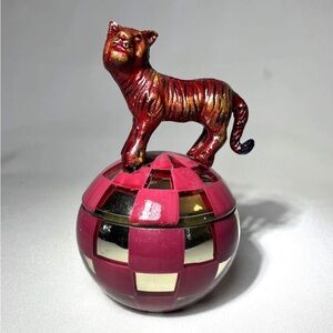 Anthropologie Circus Tiger Glass Jar 🐅
